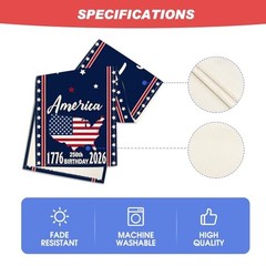 United States America 250th Flag Table Runner, with Honor and Respect