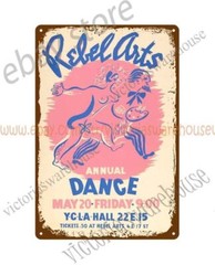 1934 REBEL ARTS ANNUAL DANCE NEW YORK CITY metal tin sign affordable home decor