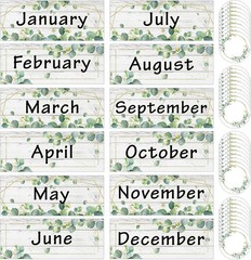 48 Pieces Holiday Monthly Headliners Set 12 Months of The Year
