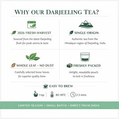 Darjeeling First Flush Tea 2026 Fresh Herbal Loose Leaf Blend 500g