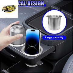 2PCS 3.3 Inch Stainless Steel Drop-In Cup Holder Insert – Silver Drink Holder fo