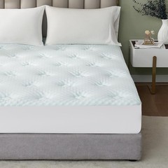 Cooling Gel Infused Queen Memory Foam Mattress Pad for Ultimate Back Pain Relief