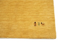 Golden Peach Tribal Design 3X10 Gabbeh Modern Runner Rug Handmade Wool Carpet