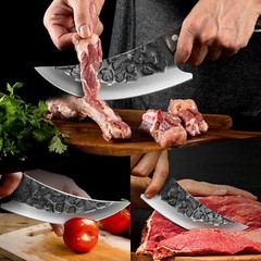 Forged Serbian Butcher Knife High Carbon Steel Meat Cleaver Chopping Knife