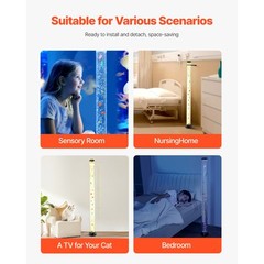 Bubble Tube Lamp 16 Color 5 ft Sensory Aquarium Lamp for Relief Calming