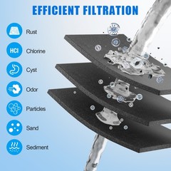 6 pack Refrigerator water filter Replacement for KAD3RXD1,WHR3RXD1,W101211416