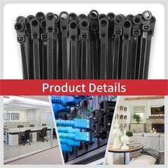 100Pc Nylon Cable Ties with Screw Hole Car Accessory Fixed Head Cable Ties