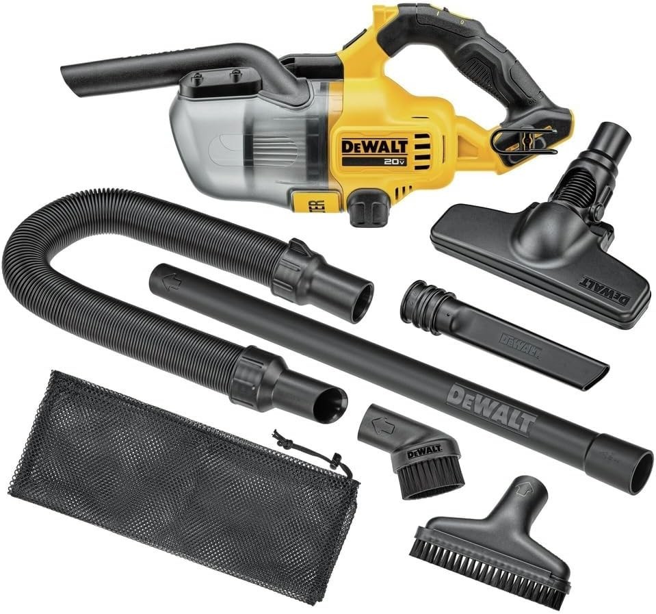 DEWALT 20V Handheld Vacuum Cordless, Car Vacuum with HEPA Filter, 6 Attachments