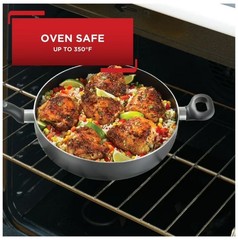 T-fal Easy Care Nonstick Cookware, Jumbo Cooker, 5 Quart, Grey
