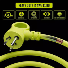 Masterplug 50ft Extension Cord Reel with 4 Sockets & Wall Mount – 13A Power