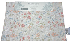 SHABBY CHIC PLACEMATS INDOOR OUTDOOR EASY CARE FLOWERS 13 X 19 POLYESTER NWT