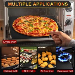 2 Pack Oven Liners for Bottom of Oven, 17″x25″ Heavy Duty NonStick Oven Liner…