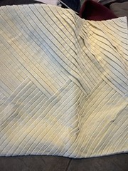 Williams Sonoma Pleated velvet 22 Italian straw yellow Pillow Cover sample