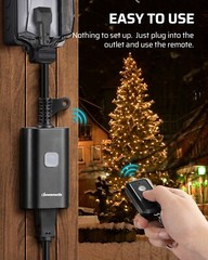 DEWENWILS Outdoor Remote Control Outlet, 15A Wireless Remote Control Switch,