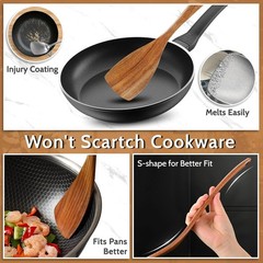 Premium 11pcs Acacia Wood Kitchen Utensil Set – Natural & Non-Stick Safe Cooking