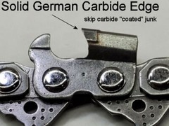 *SOLID CARBIDE* – Skip Chain Chainsaw Chain 3/8″ x 0.063″ – OR – 3/8″ ANY LENGTH