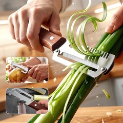 2 in 1Stainless Steel Vegetable Peeler Dual Julienne Cutter & Potato Peeler Tool