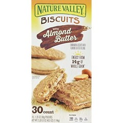 Nature Valley Sandwich Biscuit with Almond Butter (30 count), 1.35 oz/pouch