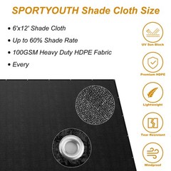 Shade Cloth Anti-Aging Sun Mesh UV Resistant Net Sunblock Plant Garden Tarp Mesh
