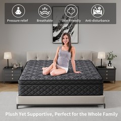 12″ 14″ Twin Full Queen King Mattress Gel Memory Foam Hybrid Spring in a Box