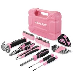 35PC Pink Hand Tool Set Ladies Women Household Tool Kit Tool Set Storage Toolbox