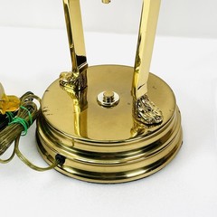 Vintage Regency Rams Head Brass & Crystal Lamps Both Work BEAUTIFUL QUALITY