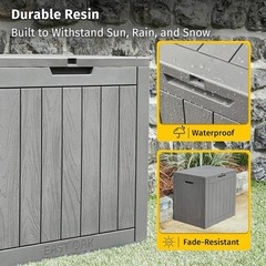 Compact 31 Gallon Waterproof Storage Bin for Outdoor Essentials – Easy Assembly
