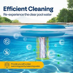 Solar Pool Ionizer Chlorine-Free Sun Shock & Water Purifier Up to 35,000 Gal