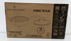 Hell’s Kitchen Hybrid Tri-Clad 4 Qt Sauté Pan w/ Lid | Nonstick PFAS-Free Used