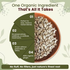 Organic Way Dried Ginger Root Cut & Sifted – Organic, Kosher & USDA Certified