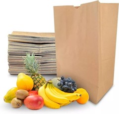 Large Heavy Duty Brown Paper Grocery Bags – 57 lb Basis Weight, 12x7x17 Inch …