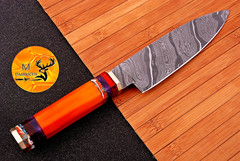 HAND MADE FORGED DAMASCUS STEEL STEEL KITCHEN CHEF KNIFE 1387