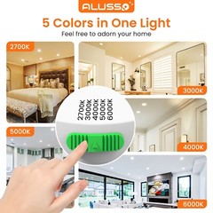 12 Pack 6 inch LED Can Recessed Lights 12W 1100LM 5CCT Selectable Dimmable White