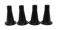 Black Plastic Bed Frame 3-5/8 High Tall Replacement Glide Feet – Set of 4 Glide