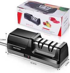 Knife Sharpener, Professional 2-Stages Eleltric Knife Sharpeners with Diamond Ab