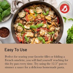 De Buyer Mineral B Round Carbon Steel Fry Pan – Naturally Nonstick – 12.5″
