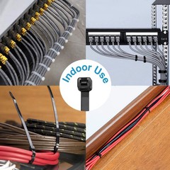 Zip Ties 4 inch (200 Pack), Small with 18 lb 4″ Black