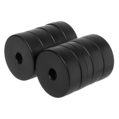3/4 x 1/4 Inch Neodymium Countersunk Magnets N52 with Black Plastic (8 Pack)