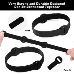 150PCS Reusable Cable Ties – 4+6+8+10inch 4″+6″+8″+10″(150 Pack), Black