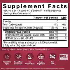 Beet Root Powder Supplement 30 Servings Nitric Oxide & Energy Support