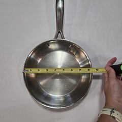 Pampered Chef 8 in 20cm Stainless Steel Skillet/Frying Pan Sauté Omelet Tri-Ply
