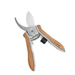 Berry&Bird 2pcs Pruning Shears Mini Curved Blades Hand Pruners W/ Wooden Handle