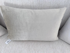 Room & Board Capa Throw Pillow 20×13 Mineral Blue Tan Lumbar Down Inser New Tag