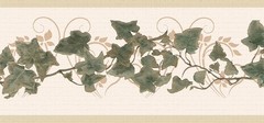 Dundee Deco Wallpaper Border Peel 15 ft x 7 in (4.57m 17.78cm), Green Beige