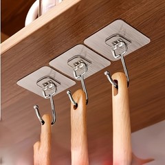 5 Pack Self Adhesive Hooks Heavy Duty Wall Hangers Gold Stick On Towel Robe Coat