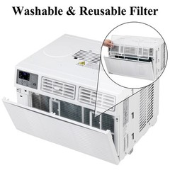 8000 BTU 115V Window Air Conditioner w/Remote Control & LED Digital Panel, Wifi