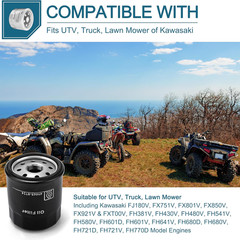 （6 PACK）49065-0724 Oil Filter Replacement for Kawasaki 49065-7010,Compatible wit