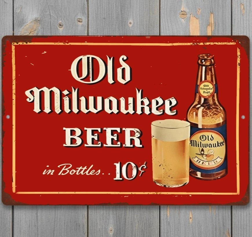 Old Milwaukee Beer 12 x 18 Vintage Novelty Metal Sign Made In USA New!
