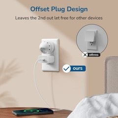 DEWENWILS Plug in Light Sensor Night Light Warm White LED Bedroom Lights 4 Pack