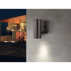 Eglo Riga 4.25 in. W x 6 in. H 1-Light Black Hardwired Outdoor Wall Sconce